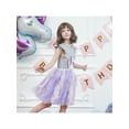 thumbnail image 5 of Girls Dress Gray Unicorn Embroidered Purple Pleated Tulle Birthday Party 4 Years, 5 of 8