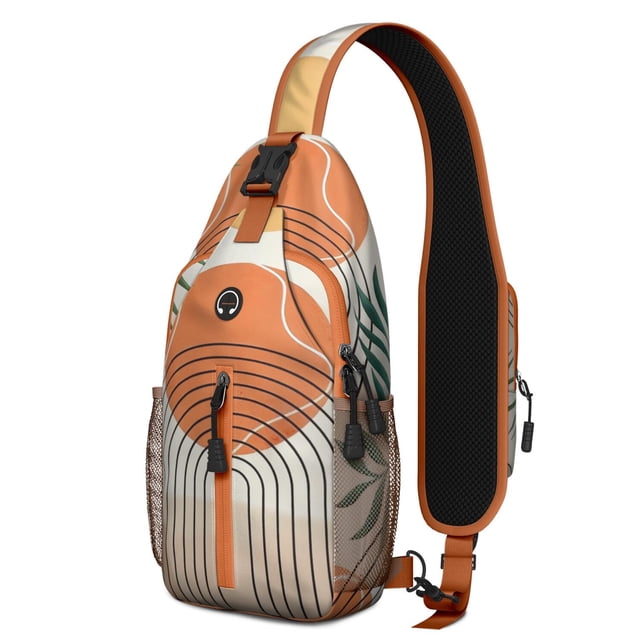 Vintage Ethnic Sling Bag Boho Chic Crossbody Backpack Lightweight for Commuting