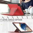 thumbnail image 4 of Dteck Case for Samsung Galaxy Tab A8 10.5-inch X200 X205 X207,Luxury Business Leather Smart Automatic wake/sleep Case Heavy Duty Card Holder Kickstand Folio Magnetic Cover,Red, 4 of 8