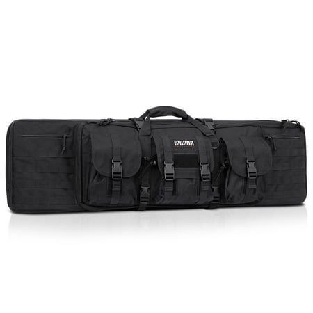 Tactical Firearm - Savior Equipment American Classic Tactical Double Long Rifle Pistol Gun Bag Firearm Transportation Case w/Backpack - Lockable Compartment, Available Length in 36