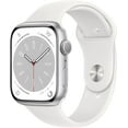 thumbnail image 1 of Pre-Owned Apple Watch (GPS + LTE) Series 8 45MM Silver Aluminum Case White Sport Band, 1 of 1