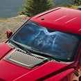 thumbnail image 5 of Xixirimido Windshield Sunshade for Car Foldable Front Window Cover Sun Shade Sun Visor Block UV Rays Universal Fit Automotive Accessories, Wolf, 5 of 8