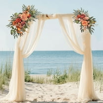 YIKA Festival Decorations Wedding Simulation Flower Welcome Flower Arched Flower Signboard Flower Table Photography Decoration Wedding Supplies Two Piece Set Bouquets Decoration