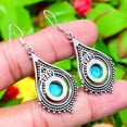 thumbnail image 3 of Natural Santa Rosa Turquoise Gemstone 925 Sterling Silver Earring 2.13", 3 of 3