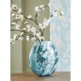 thumbnail image 2 of Signature Design by Ashley Cartshaw 11.75" Glass Vase, Iridescent Teal Finish, 2 of 5