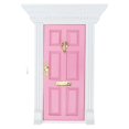 thumbnail image 1 of 1:12 Dollhouse Wooden Door Exquisite Miniature Door Furniture Model Pretend Play ToyPink, 1 of 4