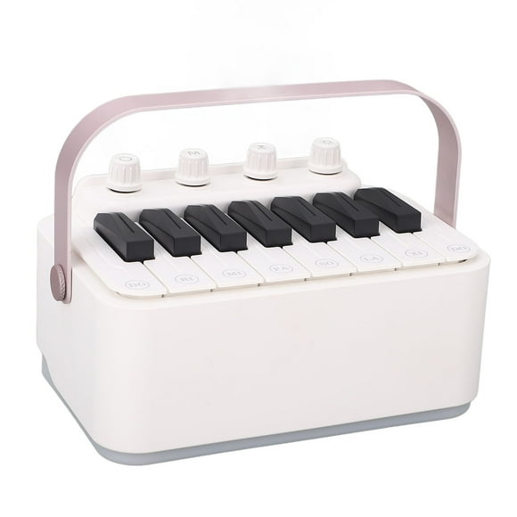Wireless BT Speaker, HiFi Sound Quality Electronic Piano Drum DC5V Charging for Party Gathering White