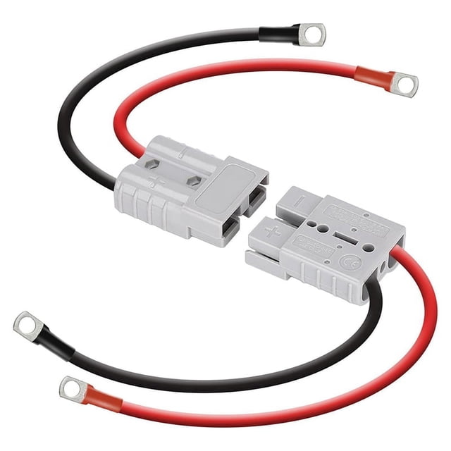 Kit de conector Anderson de 50 A, enchufe Anderson, calibre 8, cables de batería de 30 cm, conectores rápidos impermeables para Lifepo4