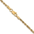 thumbnail image 3 of 14K Yellow Gold Rope Chain Necklace 16 inch 2.25 mm Diamond-cut Milano with Lobster Clasp, 3 of 4