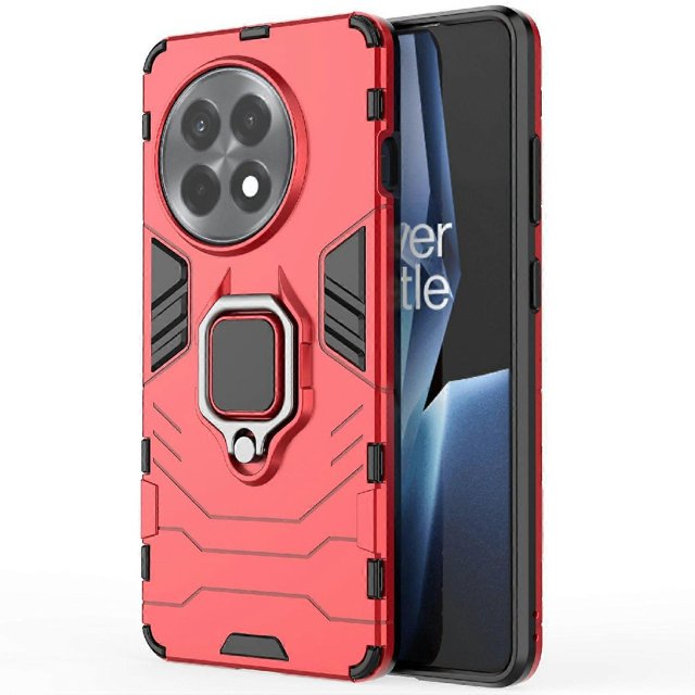 For OnePlus 13R 5G Ace 5 5G 5 Pro 5G Case PC TPU Protective Phone Cover with Ring Kickstand - Black