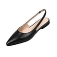 thumbnail image 2 of Norvail Womens Pointed Toe Flat Low Cut Back Strap Mid Heel Sandals, Wide Foot Sandals for Women Dressy, Comfortable Dress Heels for Office Wedding Summer, 2 of 4