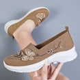 thumbnail image 6 of ibiyuan Orthopedic Dress Sneakers Women Arch Support Women's Walking Shoes Knit Upper Embroidery Non- Sole Women's Fashion Sneakers Soft Hands-Free Mary Jane Shoes Women Soft Shoes, 6 of 7