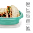 thumbnail image 2 of Juego de recipientes para almacenar alimentos Rubbermaid, 50 piezas, color verde azulado, 2 of 6