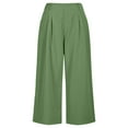 thumbnail image 6 of Aofany Womens Capri Pants Loose High Waisted Wide Leg Lounge Pants Casual Palazzo Pants Trousers with Pockets, 6 of 7