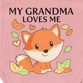 thumbnail image 3 of Inktastic My Grandma Loves Me Little Fox Baby Burp Cloth, 3 of 3