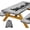 Gray, variant on Picnic Table Cover with Bench Covers, Forest RV Campfire Tent Cloud Bird Waterproof Windproof Fitted Tablecloth Cover with Elastic Edge, for Indoor & Outdoor, Garden, Camping, 3 PCS 30x72 Inch