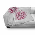 thumbnail image 3 of Pink Soft Flannel Fleece Blanket, Conceptual Dandelion Design Bouquet Modern Flower Arrangement Gardening Plant Romantic, Cozy Plush for Indoor and Outdoor Use, 50" x 60", Pearl Pink, by Ambesonne, 3 of 6