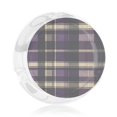 thumbnail image 3 of Round Glass Ashtray 8.5×3.5in Non-Bubble Anti-Rolling Edge Smooth Not Hurt Hands For Living Room Bedroom Work Hotel Office Car Purple Buffalo Plaid Check Tartan Scotland_3, 3 of 8