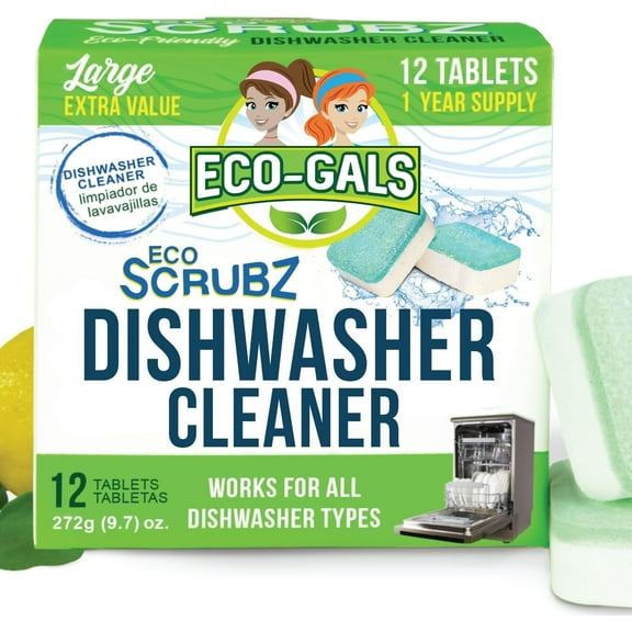 Dishwasher Cleaner - 12 Tablets - 12 Month Supply - Unscented