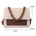 thumbnail image 4 of Bolsa bandolera de hombro de paja para mujer, cadena acrílica tejida para mujer, pequeños de PU Ndcxsfigh Para Estrenar, 4 of 9