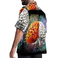 thumbnail image 3 of Mathematical Engineering Men's Hawaiian Poplin Casual Printed Button Down Short Summer Beach Shirts, Unisex, 3 of 6