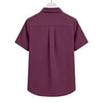 thumbnail image 7 of UAMVSH Women's Button Down Shirts Pleated Short Sleeve Collared T Shirt Dressy Casual Tunic Blouse Work Office Outfits, 7 of 7