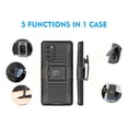 thumbnail image 6 of Samsung Galaxy Note 20 Case, with Tempered Glass Screen Protector Belt Clip Holster Defender Rugged Shock Proof Armor Heavy Protection Phone Cover w/ Magnetic Mount Plate [Black], 6 of 7
