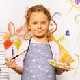 thumbnail image 2 of Purple Cartoon Unicorn Rainbow Cloud Moon Lollipop Kids Aprons for Girls and Boys,Adjustable Neck Strap Toddler Aprons for Kids Cooking Baking, 2 of 3