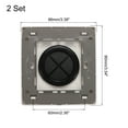 thumbnail image 2 of Grommet Wall Plate PC Wall Panel with 1.5 Inch Rubber Cable Through White 2 Pcs, 2 of 4