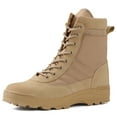 thumbnail image 1 of Mens Side Zip & Lace Up Army Tactical Combat Boots For Work, Security, Motorcycle, 1 of 5