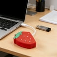 thumbnail image 4 of USB Hub Fruit Shaped 3-Port Multifunctional with Type-C Cable, Data Transfer and Charging Function, Protective Design for Laptop Computer PC Macbook Office Home Use, 4 of 5