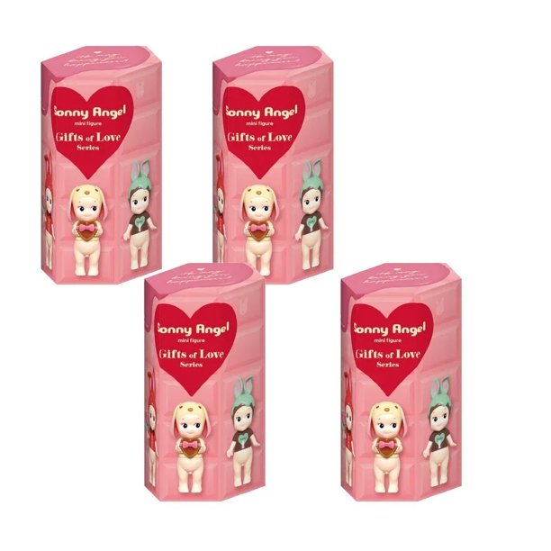 En existencia, caja ciega de la serie Sonny Angel Gifts of Love, decoración de escritorio para teléfono celular, adorno para automóvil, muñecos de anime, juguetes navideños para niños y niñas