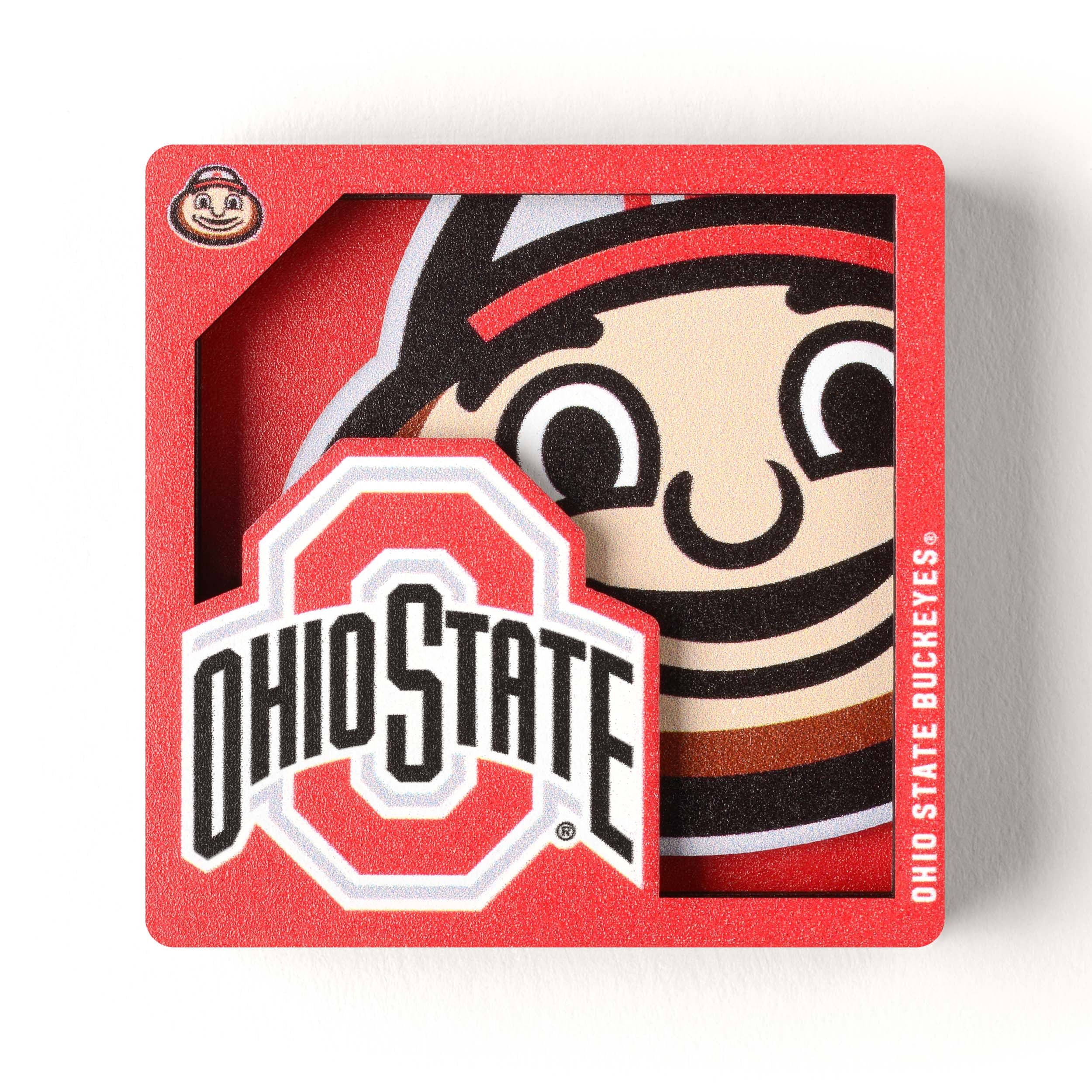 YouTheFan NCAA Ohio State Buckeyes 3D Logo Series Magnet