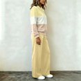 thumbnail image 5 of Yotami Women Tracksuit Set, Color Block Zip Up Sweatshirt And Wide Leg Pants, Casual Fall Matching Outfit With Pockets, 5 of 5