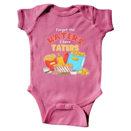 

Inktastic Forget the Haters I Have Taters with Fries and Gift Baby Boy or Baby Girl Bodysuit