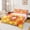 Orange 03, variant on Feelyou Cool Baseball Ice Cream Queen Sheets for Boys, Funny Sunglasses Bat Queen Sheet Sets, 4 Pieces, 1 Flat Sheet, 1 Fitted Sheet and 2 Pillowcases
