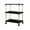 BlacK, variant on PPLoney Large Mobile Shelving Unit Adjustable Storage Cart with 3 Tiers for Kitchen & Bathroom Organization