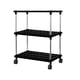 thumbnail image 2 of Carrito de Almacenamiento Móvil con Estantería Grande de Suelo, Estantes Ajustables, Organizador de Cocina y Baño, Estante para Snacks | Plástico Blanco/Negro 21X40X84Cm | 3 Niveles | 1,1 Kg | Carrit, 2 of 6