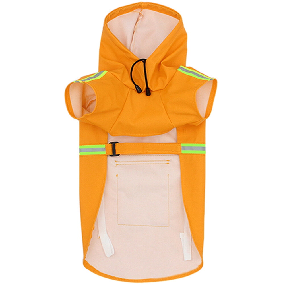 Nylon Dog Rain Coat Portable Folding Dog Raincoat Safety Reflective Rain Clothes