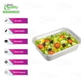 thumbnail image 2 of [50 Pack] EcoQuality 1LB Oblong Take Out Foil Baking Pans - 705 Aluminum Pan for Baking, Roasting, Potluck, Reheating, Catering, Party, BBQ, Baking by EcoQuality, 2 of 8