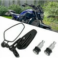 thumbnail image 4 of BFCITY Motorcycle Handlebar Mirrors - SRBTV Motorbike Mirrors Compatible XJ6 MT01 MT03 MT07 MT09 (Black), 4 of 5