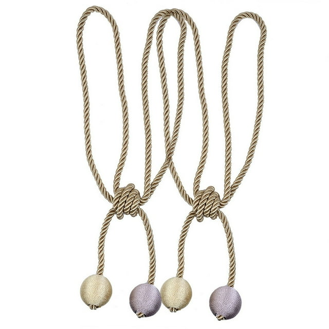 Agiferg Retro Window Curtain Cord Rope Buckle Tiebacks Tie Backs Curtain Hanging Ball