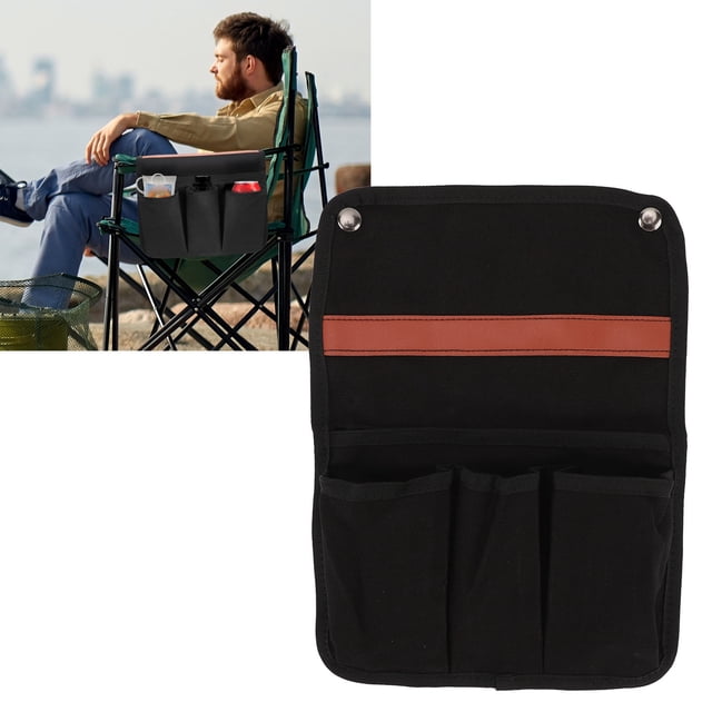 Bolso de Reposabrazos de Silla para acampar, Bolso lateral de alta resistencia multifuncional para silla al aire libre