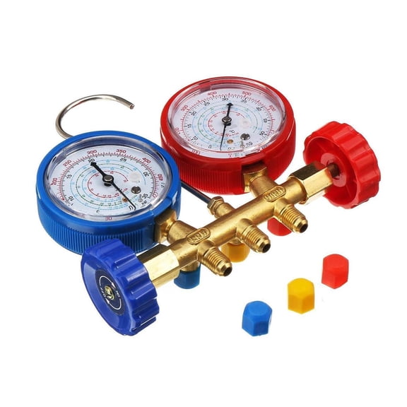 Manifold Gauge Refrigerant Device Pressure Gauge Refrigerant Filling Device High-precision With Connector R410a R22 R134a R40 ,Wide Use