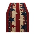 thumbnail image 2 of erdimoy 4th of July Patriotic Quilted Star Table Runner, 5 Styles Red White Blue Star Striped Linen Table Runner for Independence Day Memorial Day Home & Patio BBQ Decor, 2 of 6
