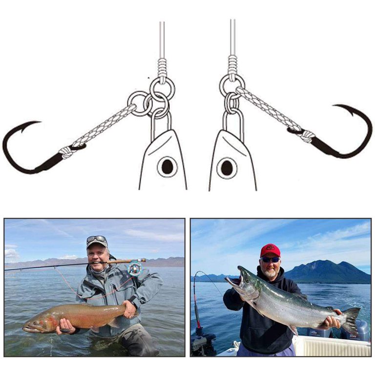 Fishing Assist Jig Hooks with PE Line, 53pcs Saltwater Jig Fishing
