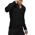 thumbnail image 4 of HAOMEILI Mens Short/Long Sleeve Polo Shirts Casual Slim Fit Basic Designed Cotton Shirts, 4 of 6