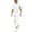 White, variant on JIKNTTR Men's 2 Piece Sweatsuits Outfits Mens Linen Sets Summer Leisure Short Sleeve T Shirt And Shorts Set Leisure Walking Outfits