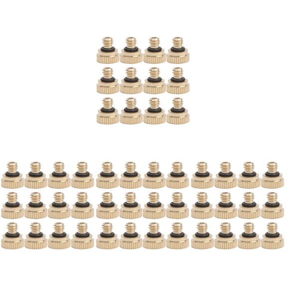 48 Pcs Atomizing Nozzle Water Hose Misting Nozzles Mister Replacement Garden Splitter Brass Sprayer