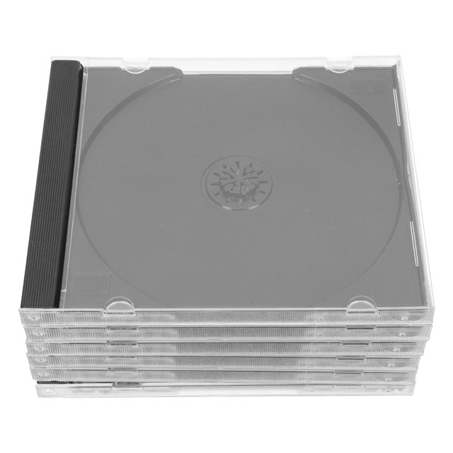 Estuche organizador de CD redondo en blanco con tapa abatible, carcasa protectora, 6 unidades